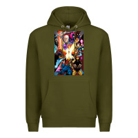 Army Green x men 3 Premium Hoodie - linhVisuals
