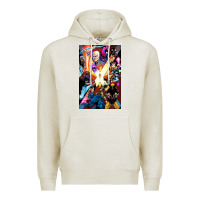 Oatmeal Heather x men 3 Premium Hoodie - linhVisuals