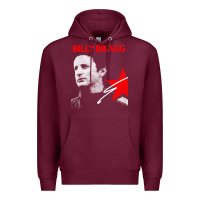 Burgundy billy bragg müsic Premium Hoodie - linhVisuals