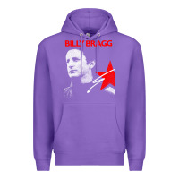 Purple billy bragg müsic Premium Hoodie - linhVisuals