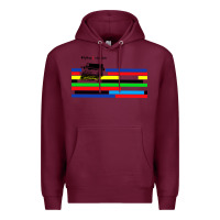 Burgundy billy bragg müsic Premium Hoodie - linhVisuals