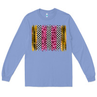 Colony Blue race leopard brush stroke Long Sleeve Tee - Artiststas