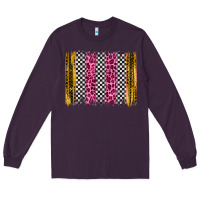 Plum race leopard brush stroke Long Sleeve Tee - Artiststas
