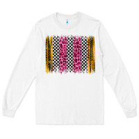 White race leopard brush stroke Long Sleeve Tee - Artiststas