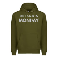 Army Green diet starts monday Premium Hoodie - linhVisuals