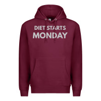 Burgundy diet starts monday Premium Hoodie - linhVisuals