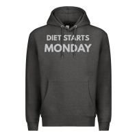 Charcoal Heather diet starts monday Premium Hoodie - linhVisuals