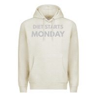 Oatmeal Heather diet starts monday Premium Hoodie - linhVisuals