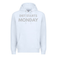 White diet starts monday Premium Hoodie - linhVisuals