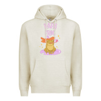 Oatmeal Heather papa frog Premium Hoodie - linhVisuals