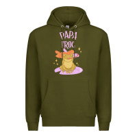 Army Green papa frog Premium Hoodie - linhVisuals
