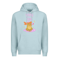 Blue Mist papa frog Premium Hoodie - linhVisuals