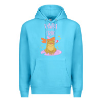 Ocean Blue papa frog Premium Hoodie - linhVisuals