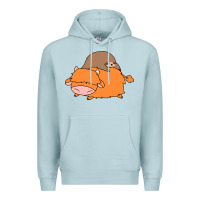 Blue Mist sloth and highland cow Premium Hoodie - linhVisuals
