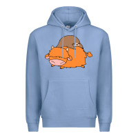 Colony Blue sloth and highland cow Premium Hoodie - linhVisuals