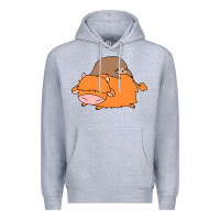 Heather Grey sloth and highland cow Premium Hoodie - linhVisuals