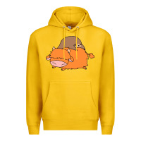 Lemon sloth and highland cow Premium Hoodie - linhVisuals