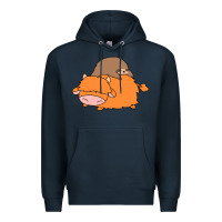 Navy sloth and highland cow Premium Hoodie - linhVisuals