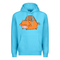 Ocean Blue sloth and highland cow Premium Hoodie - linhVisuals