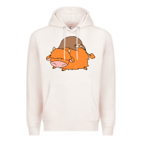 Pale Pink sloth and highland cow Premium Hoodie - linhVisuals
