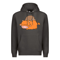 Smoke sloth and highland cow Premium Hoodie - linhVisuals