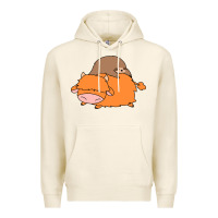 Tofu sloth and highland cow Premium Hoodie - linhVisuals
