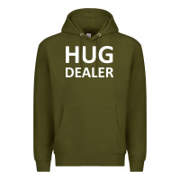Army Green hug dealer Premium Hoodie - linhVisuals