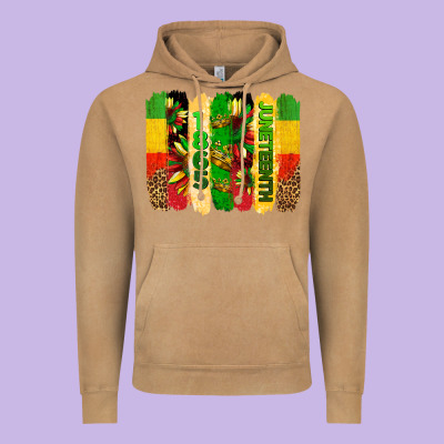 Juneteenth Brushstrokes Vintage Hoodie Designed By Barkaloodesign