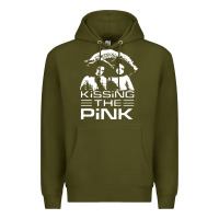 Army Green gift for men kissing the pink Premium Hoodie - linhVisuals