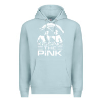 Blue Mist gift for men kissing the pink Premium Hoodie - linhVisuals
