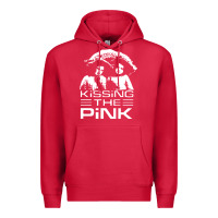 Cardinal gift for men kissing the pink Premium Hoodie - linhVisuals