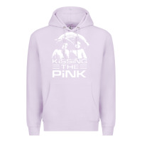 Lilac gift for men kissing the pink Premium Hoodie - linhVisuals
