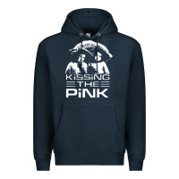 Navy gift for men kissing the pink Premium Hoodie - linhVisuals
