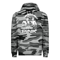 Slate Camo gift for men kissing the pink Premium Hoodie - linhVisuals