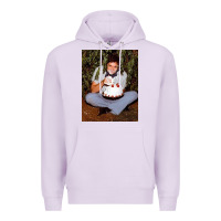 Lilac johnny cash eating cake in a bush Premium Hoodie - linhVisuals