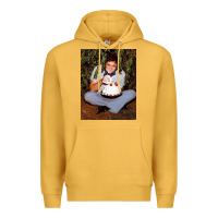 Mustard johnny cash eating cake in a bush Premium Hoodie - linhVisuals