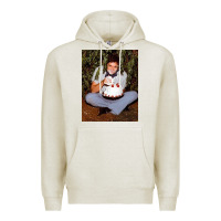 Oatmeal Heather johnny cash eating cake in a bush Premium Hoodie - linhVisuals