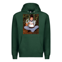 Sports Green johnny cash eating cake in a bush Premium Hoodie - linhVisuals