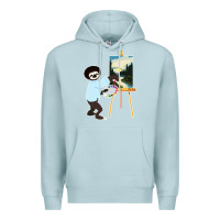 Blue Mist bob sloth Premium Hoodie - linhVisuals