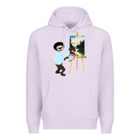 Lilac bob sloth Premium Hoodie - linhVisuals