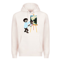Pale Pink bob sloth Premium Hoodie - linhVisuals
