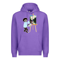 Purple bob sloth Premium Hoodie - linhVisuals