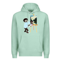Seafoam bob sloth Premium Hoodie - linhVisuals