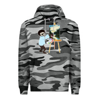 Slate Camo bob sloth Premium Hoodie - linhVisuals