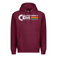 Burgundy #commodore 64 Premium Hoodie - linhVisuals