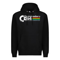 Black #commodore 64 Premium Hoodie - linhVisuals