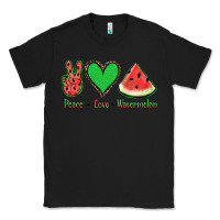 Black Peace Love Watermelon Classic Tee - Jasminsmagicworld