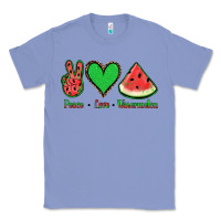 Colony Blue Peace Love Watermelon Classic Tee - Jasminsmagicworld