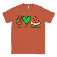 Copper Peace Love Watermelon Classic Tee - Jasminsmagicworld