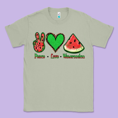 Peace Love Watermelon Classic Tee Designed By Jasminsmagicworld